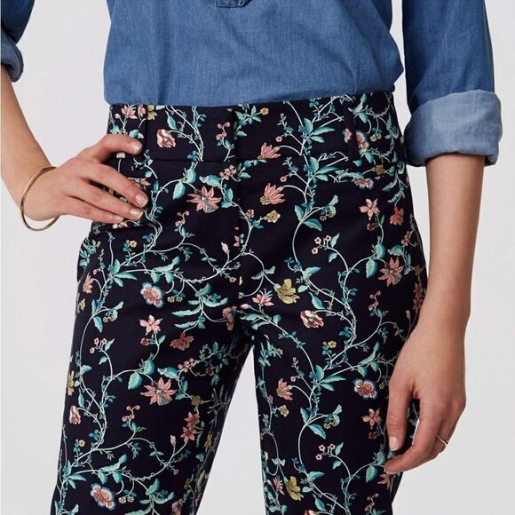 LOFT Outlet Modern Skinny Ankle  floral pants size 4. - Picture 2 of 8